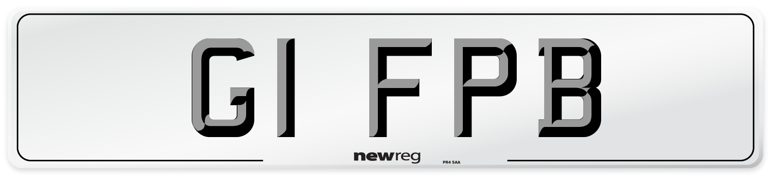 G1 FPB Number Plate from New Reg